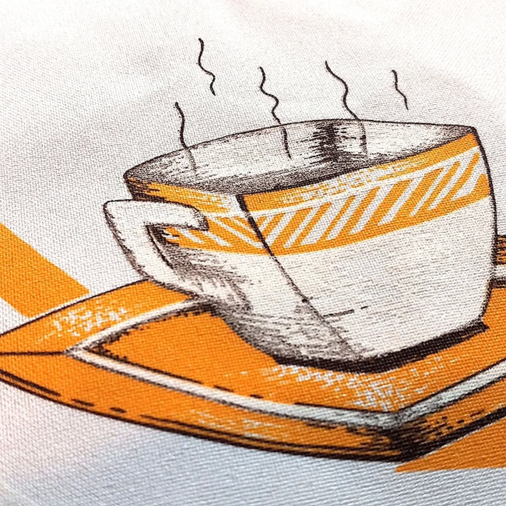 Vintage Printed Tablecloth under-makeup boho dainty chic Geometric Retro 70s - Picture 12 of 12